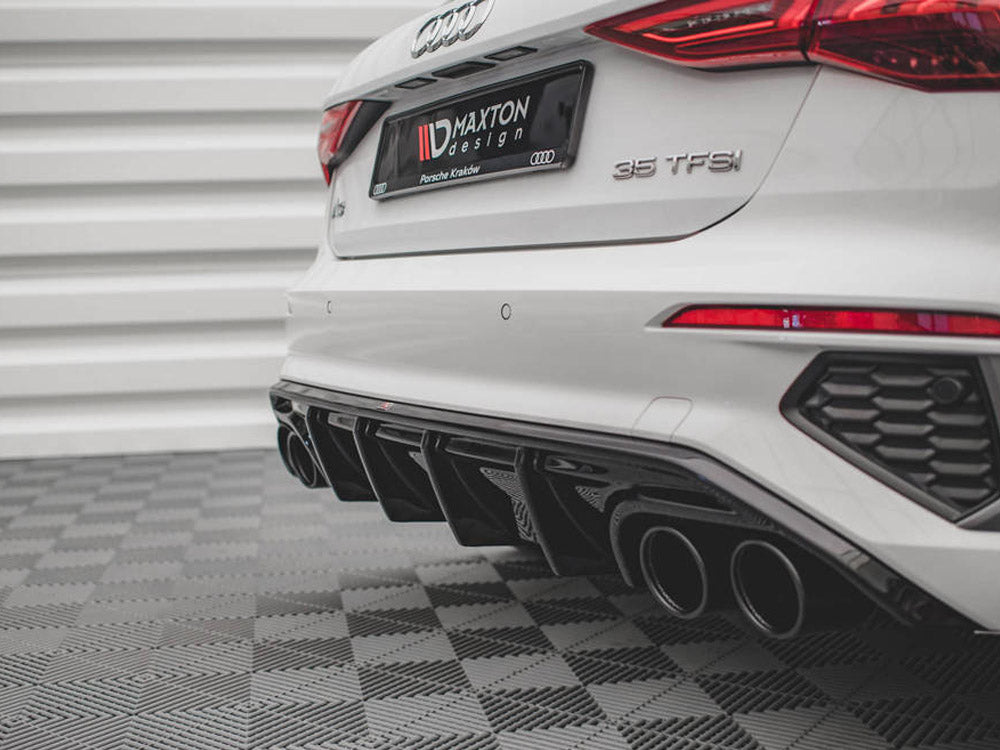 Maxton Design Rear Valance + Exhaust Ends Imitation Audi A3 S-Line Sportback 8Y