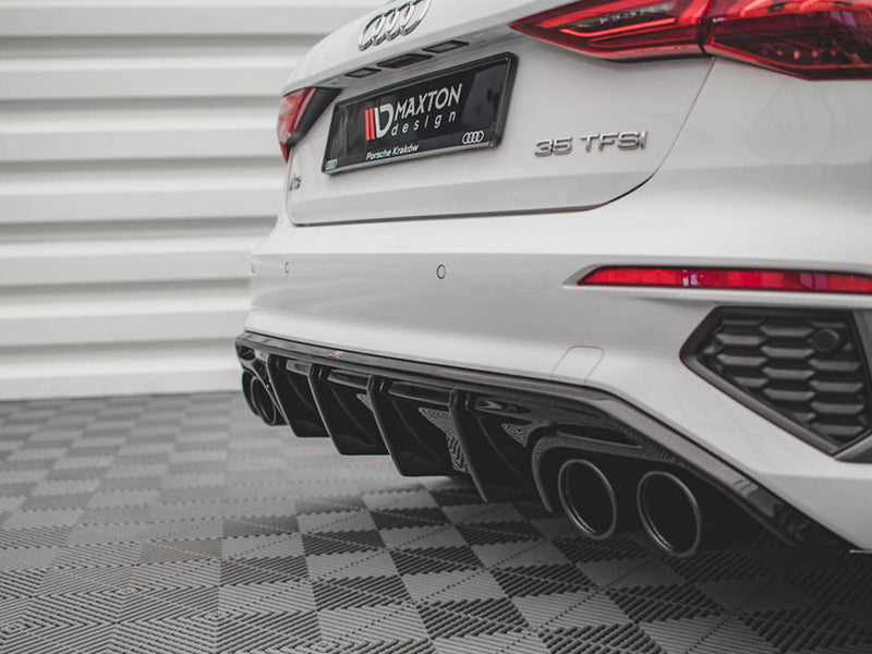 Maxton Design Rear Valance + Exhaust Ends Imitation Audi A3 S-Line Sportback 8Y