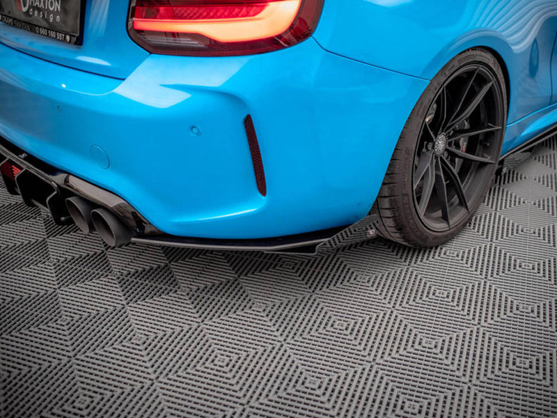 Maxton Design Street PRO Rear Side Splitters (+flaps) Bmw M2 F87 (2016-2020)
