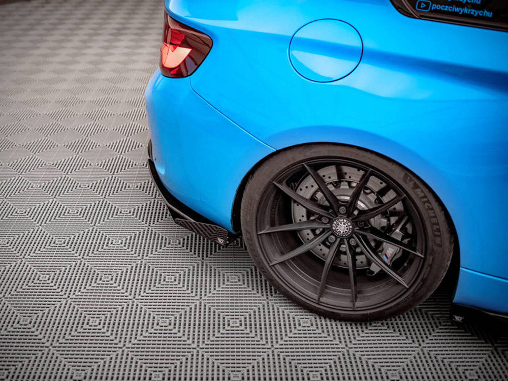 Maxton Design Street PRO Rear Side Splitters (+flaps) Bmw M2 F87 (2016-2020)