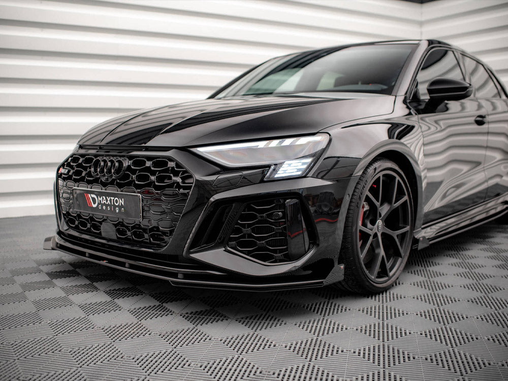 Maxton Design Street PRO Front Splitter V.1 + Flaps Audi RS3 8Y