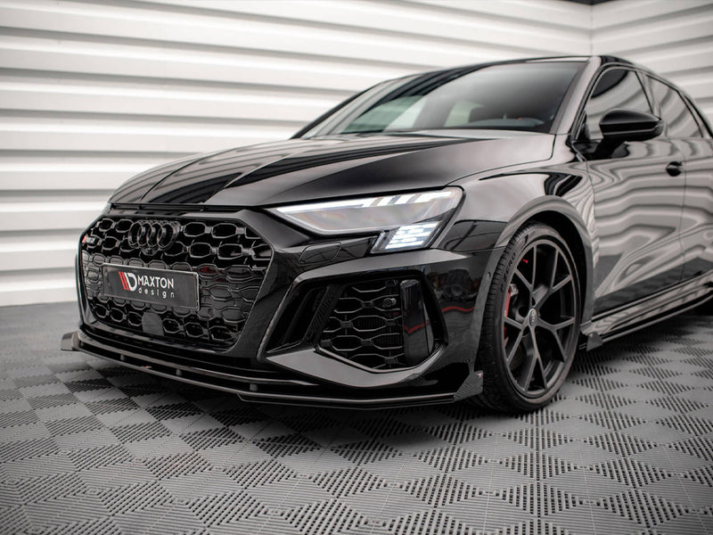Maxton Design Street PRO Front Splitter V.1 + Flaps Audi RS3 8Y