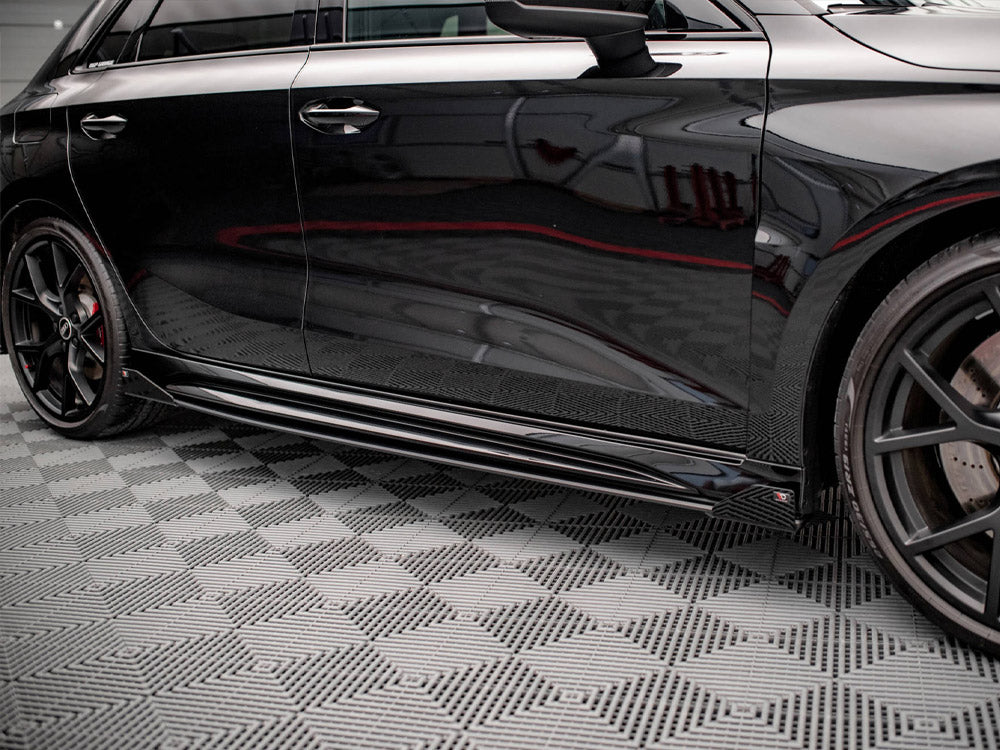 Maxton Design Street PRO Side Skirts Diffusers + Flaps Audi RS3 Sportback 8Y