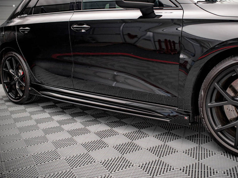 Maxton Design Street PRO Side Skirts Diffusers + Flaps Audi RS3 Sportback 8Y
