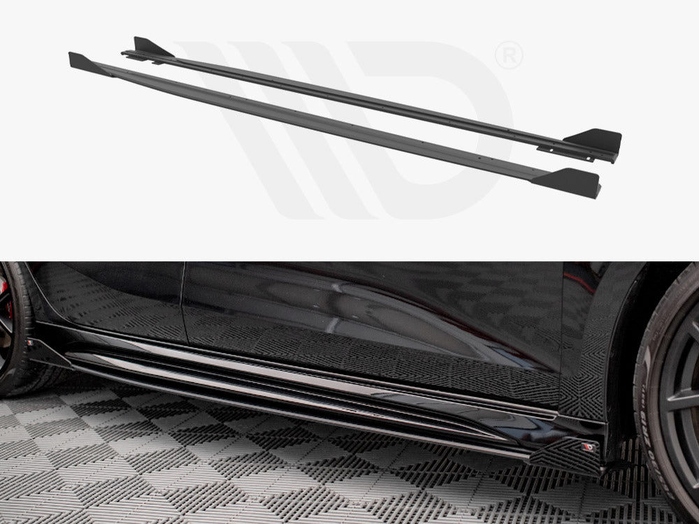 Street Pro Side Skirts Diffusers (+Flaps) Audi Rs3 Sportback 8Y (2020-)