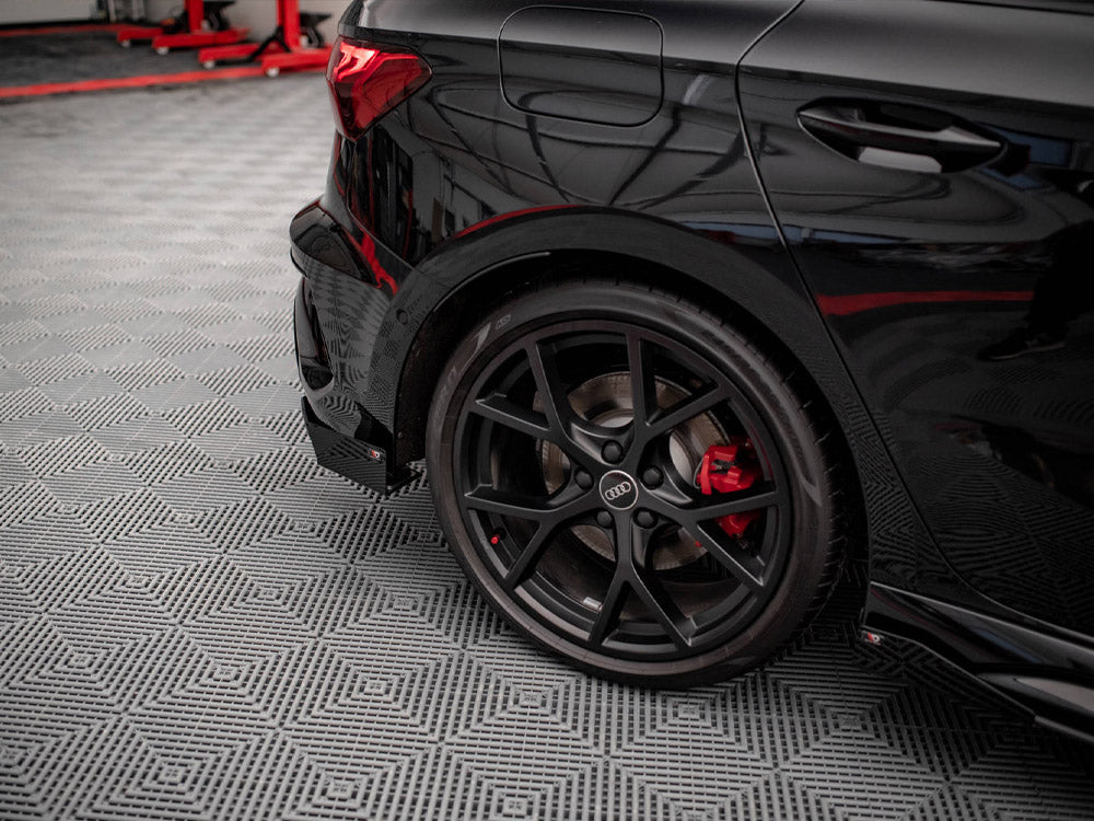 Maxton Design Street PRO Rear Side Splitters + Flaps Audi RS3 Sportback 8Y