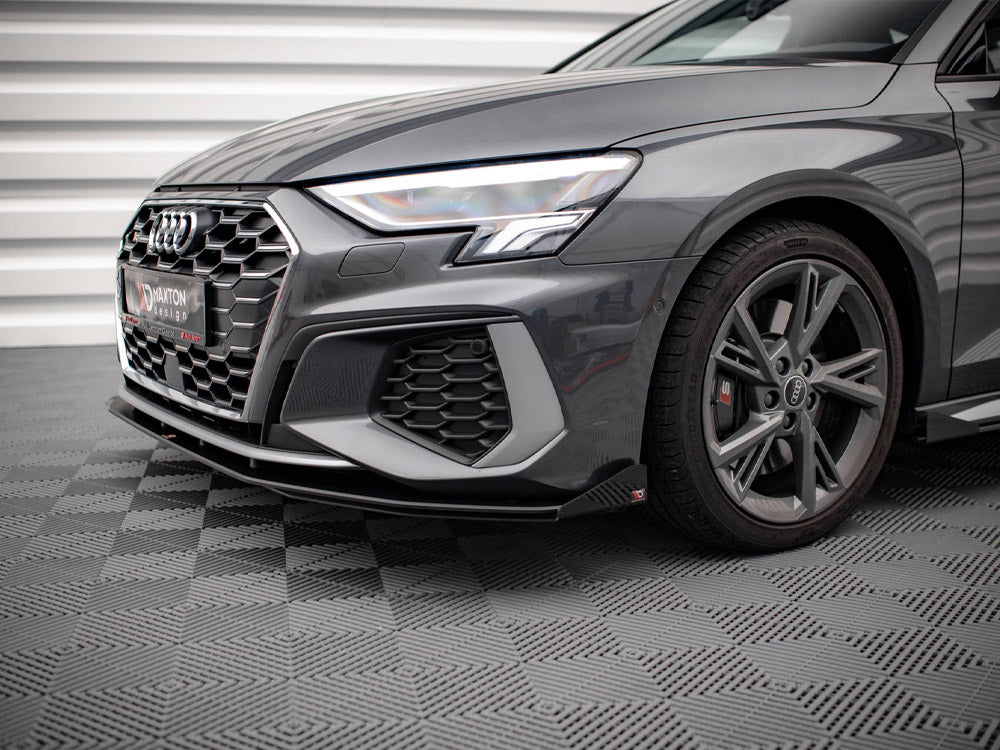 Maxton Design Street PRO Front Splitter V.1 + Flaps Audi S3 / A3 S-Line 8Y