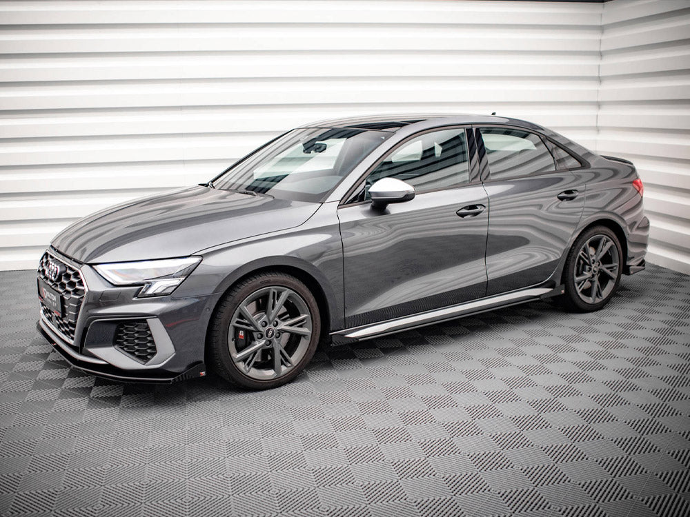 Maxton Design Street PRO Side Skirts Diffusers + Flaps Audi S3 / A3 S-Line 8Y / 8Y Facelift