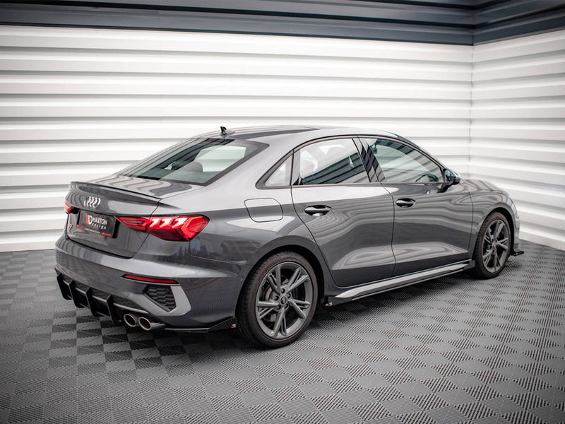 Maxton Design Street PRO Side Skirts Diffusers + Flaps Audi S3 / A3 S-Line 8Y / 8Y Facelift