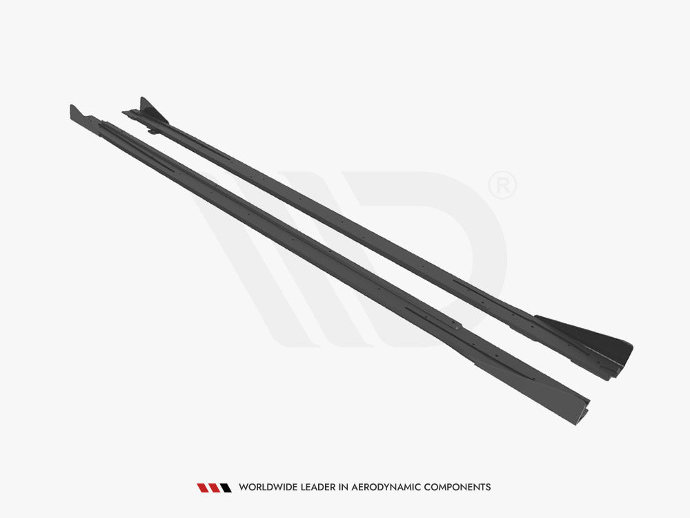 Maxton Design Street PRO Side Skirts Diffusers + Flaps Audi S3 / A3 S-Line 8Y / 8Y Facelift