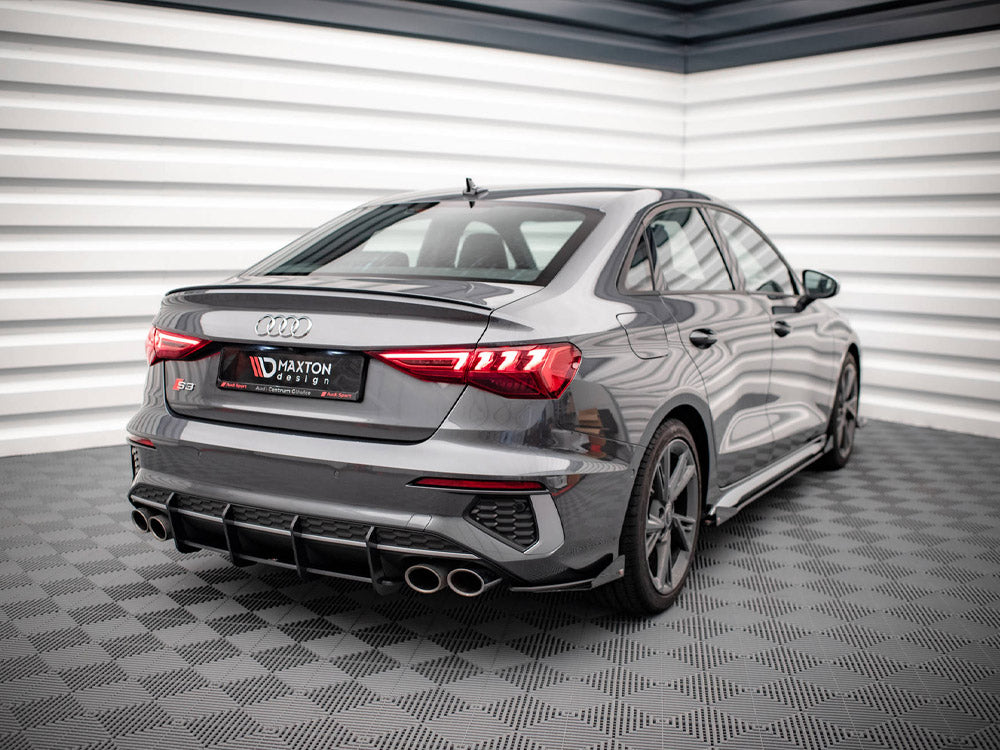 Maxton Design Street PRO Rear Side Splitters + Flaps Audi S3 Sedan 8Y