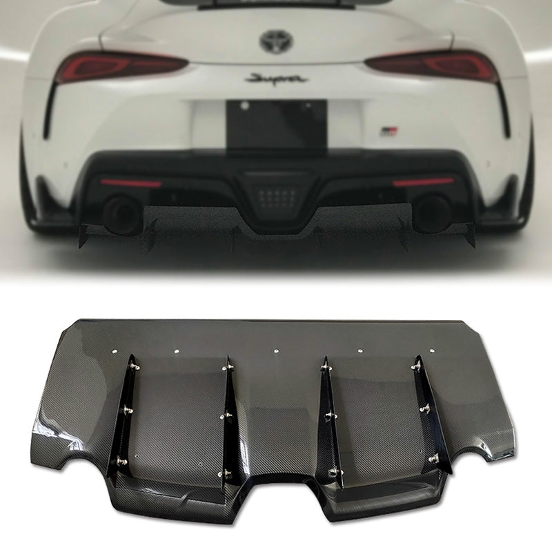 19- A90 Supra Gr Varis Arising-I Style Rear Diffuser W. Fins 7Pcs