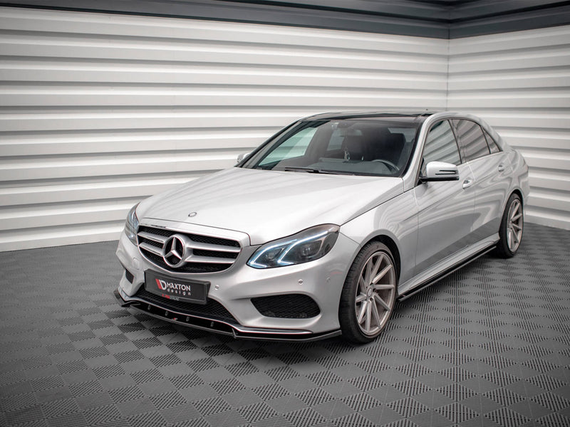 Maxton Design Front Splitter V.2 Mercedes E Amg-Line Sedan W212 Facelift (2012-2016)