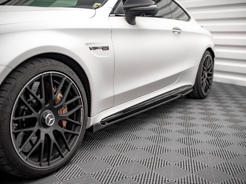 Maxton Design Side Skirts Diffusers V.2 Mercedes-AMG C 63AMG Coupe C205 Facelift