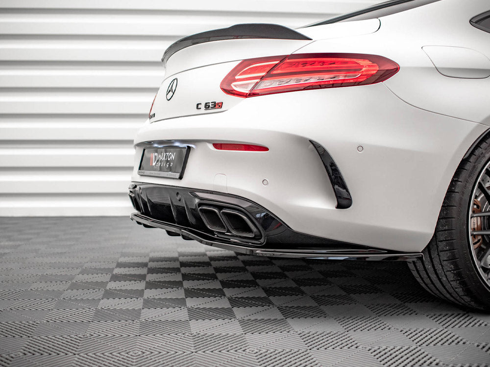 Maxton Design Rear Splitter (Vertical Bars) Mercedes-AMG C 63AMG Coupe AMG Aero Pack C205 Facelift