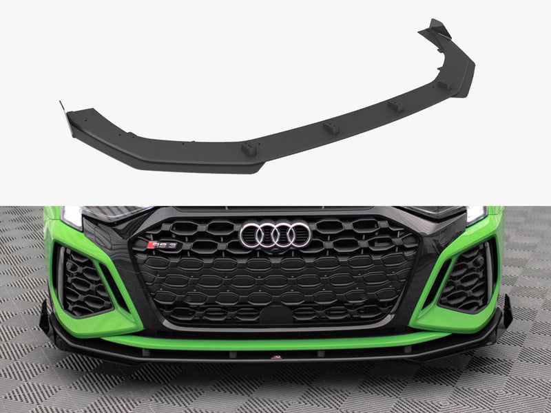 Maxton Design Street PRO Front Splitter V.1 + Flaps Audi RS3 8Y Sedan