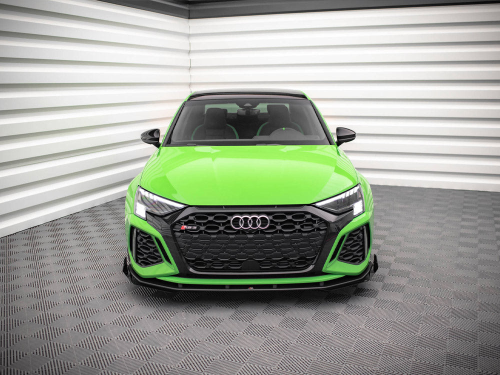 Maxton Design Street PRO Front Splitter V.1 + Flaps Audi RS3 8Y Sedan