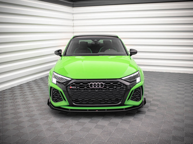 Maxton Design Street PRO Front Splitter V.1 + Flaps Audi RS3 8Y Sedan