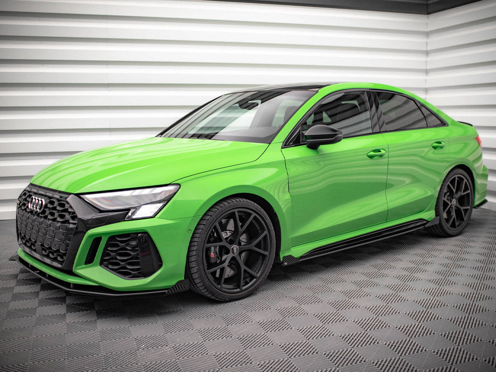 Maxton Design Street PRO Side Skirts Diffusers + Flaps Audi RS3 Sedan 8Y