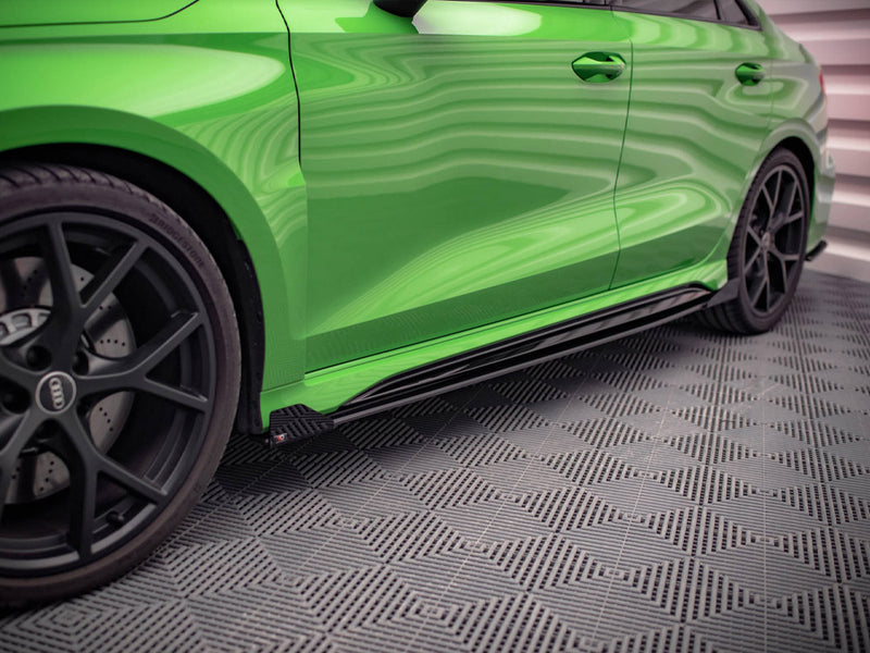Maxton Design Street PRO Side Skirts Diffusers + Flaps Audi RS3 Sedan 8Y