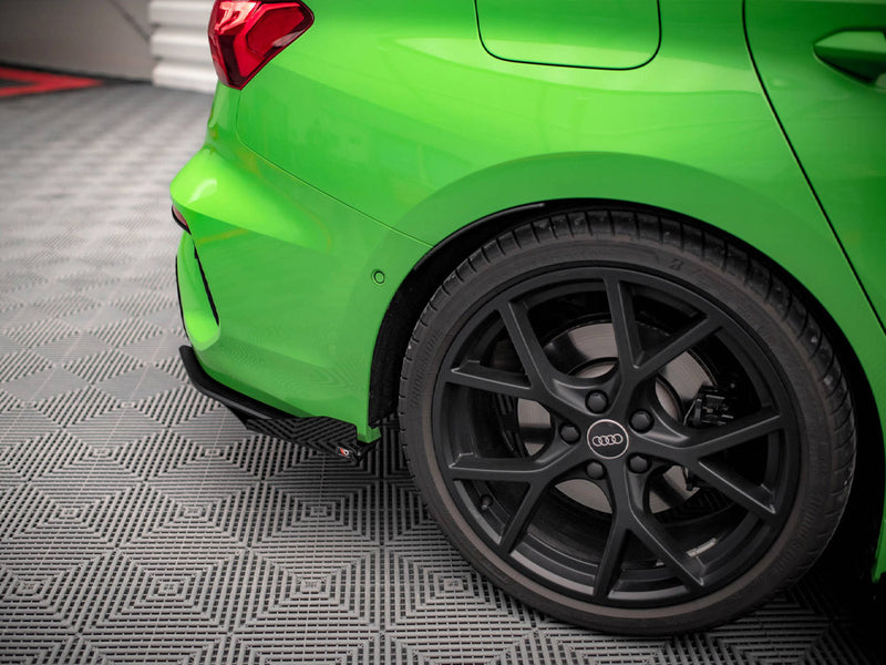 Maxton Design Street PRO Rear Side Splitters (+flaps) Audi RS3 Sedan 8Y (2020-)