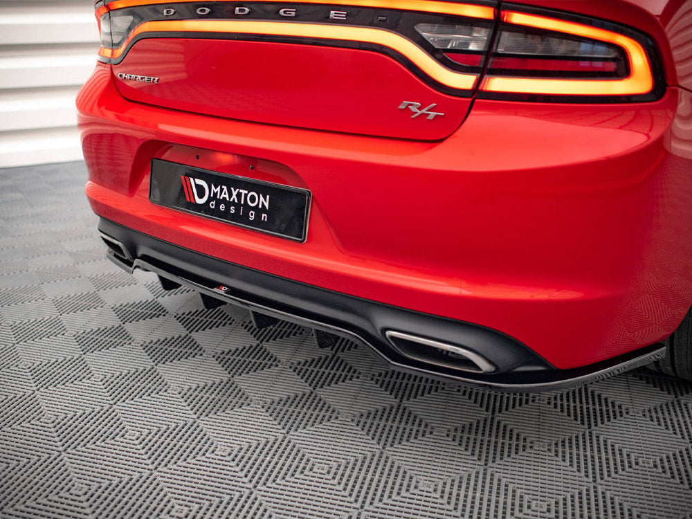 Maxton Design Rear Splitter (Vertical Bars) Dodge Charger RT Mk7 Facelift