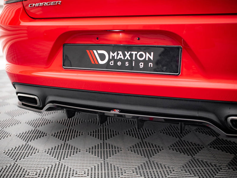 Maxton Design Rear Splitter (Vertical Bars) Dodge Charger RT Mk7 Facelift