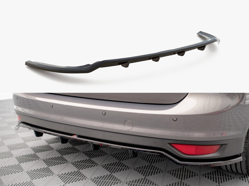 Maxton Design Central Rear Splitter (Vertical Bars) Ford C-Max Mk2