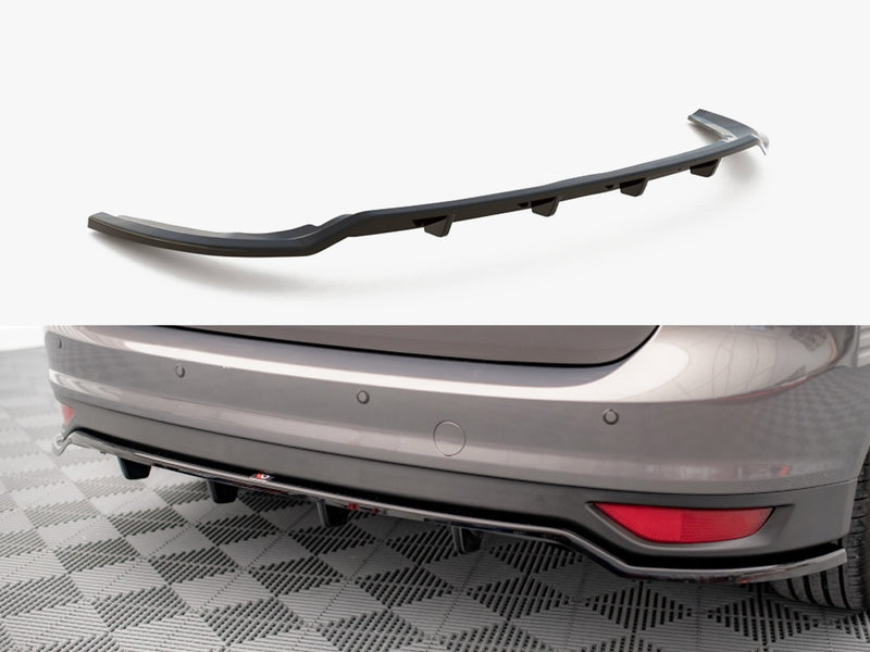 Maxton Design Central Rear Splitter (Vertical Bars) Ford C-Max Mk2