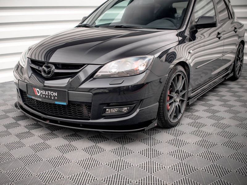 Maxton Design Street PRO Front Splitter V.1 + Flaps Mazda 3 MPS Mk1