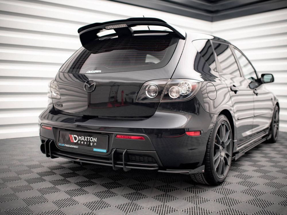 Maxton Design Street PRO Rear Side Splitters + Flaps Mazda 3 MPS Mk1 US-Spec Version