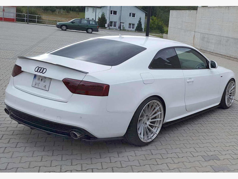 Maxton Design Central Rear Splitter (Vertical Bars) Audi A5 S-line 8T FL Coupe / Sportback - Textured