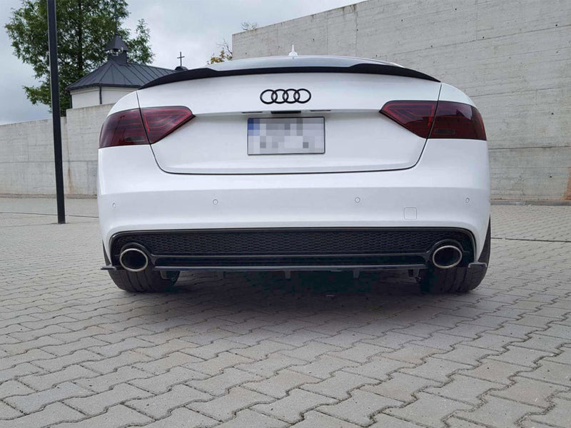 Maxton Design Rear Splitter (Vertical Bars) Audi A5 S-Line 8T Facelift