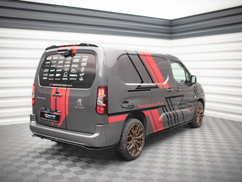 Maxton Design Rear Splitter (Vertical Bars) Peugeot Partner Long Mk3