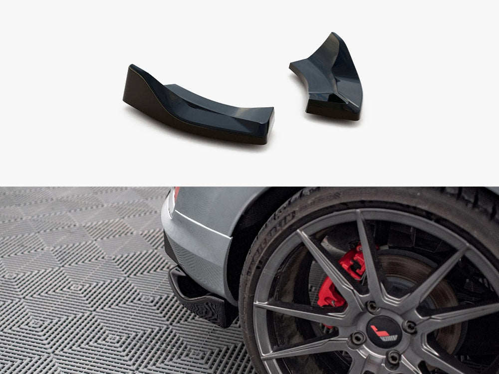 Maxton Design Rear Side Splitters V.1 Ford Fiesta Mk8 ST - Carbon Look
