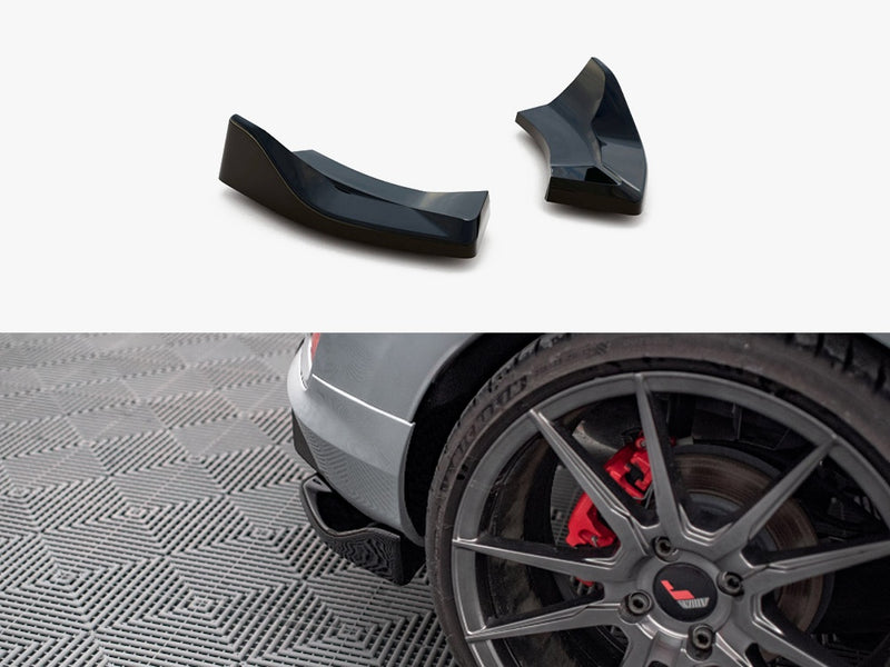 Maxton Design Rear Side Splitters V.1 Ford Fiesta Mk8 ST - Carbon Look