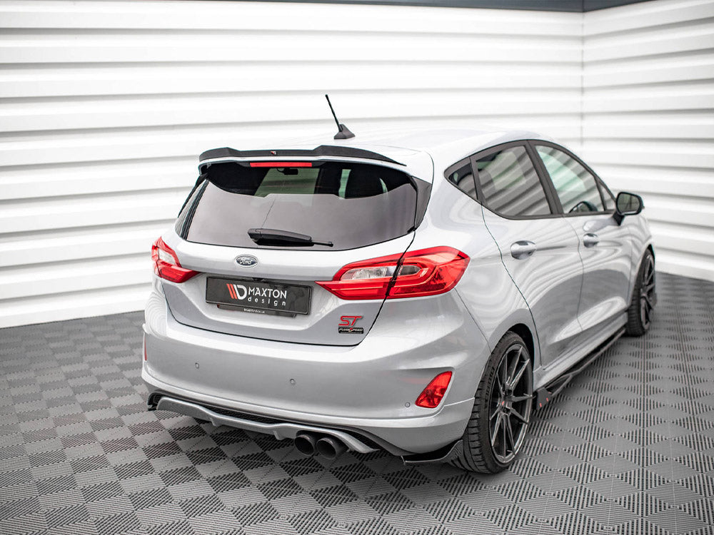 Maxton Design Rear Side Splitters V.1 Ford Fiesta Mk8 ST - Carbon Look