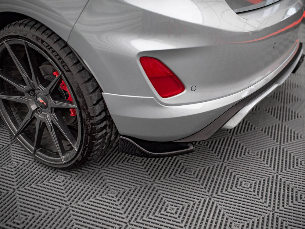 Maxton Design Rear Side Splitters V.1 Ford Fiesta Mk8 ST - Carbon Look