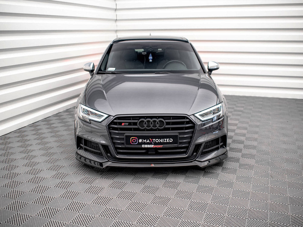 Maxton Design Front Splitter V.3 Audi S3 / A3 S-Line Sportback 8V Facelift