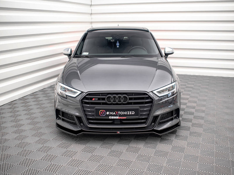 Maxton Design Front Splitter V.2 Audi S3 / A3 S-Line Sportback 8V Facelift