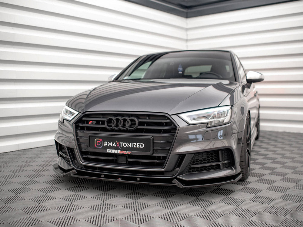 Maxton Design Front Splitter V.1 Audi S3 / A3 S-Line Sportback 8V Facelift