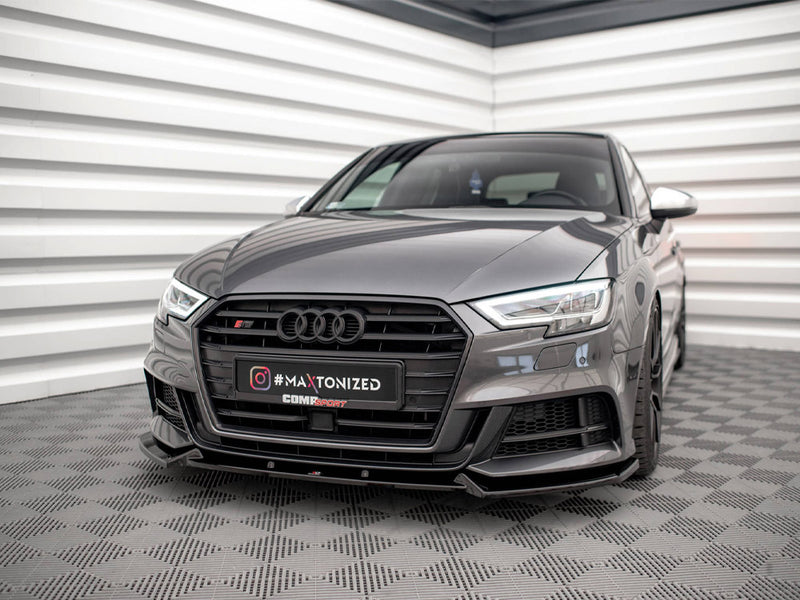 Maxton Design Front Splitter V.1 Audi S3 / A3 S-Line Sportback 8V Facelift