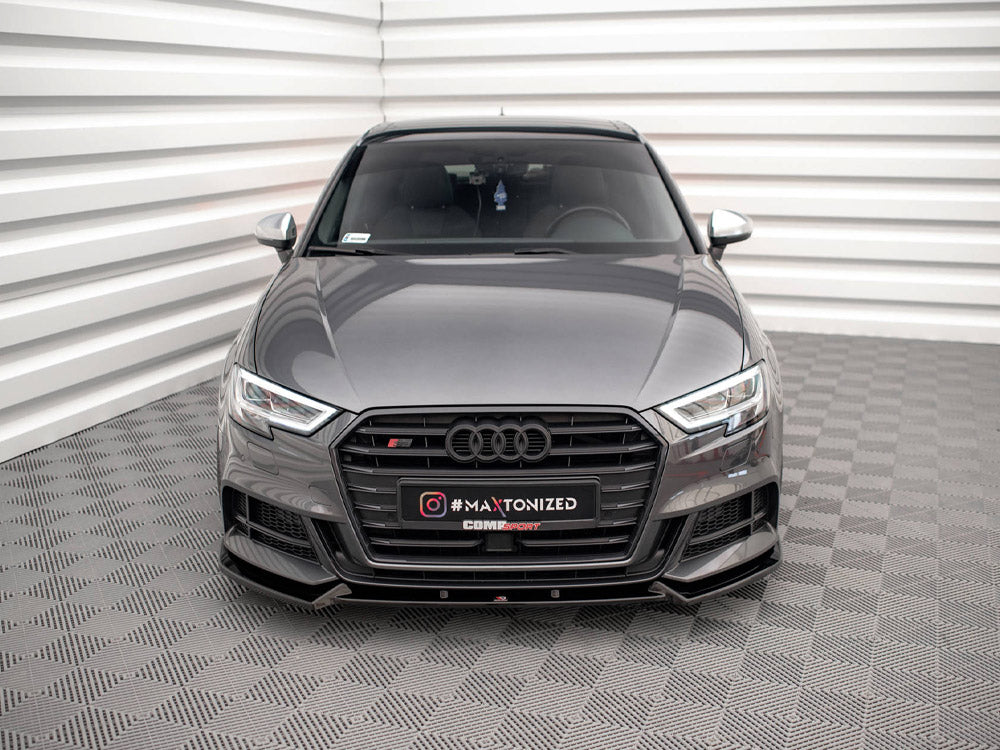 Maxton Design Front Splitter V.1 Audi S3 / A3 S-Line Sportback 8V Facelift