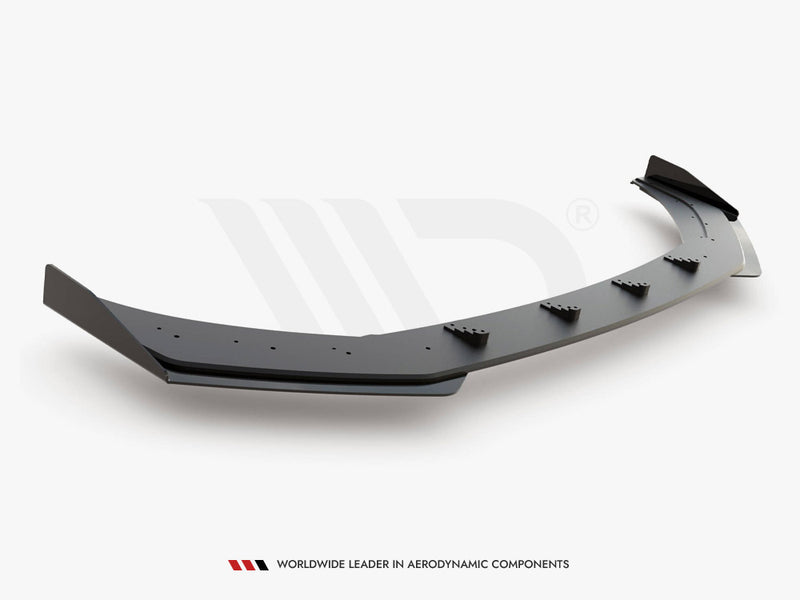 Maxton Design Street PRO Front Splitter + Flaps VW Polo GTI Mk6