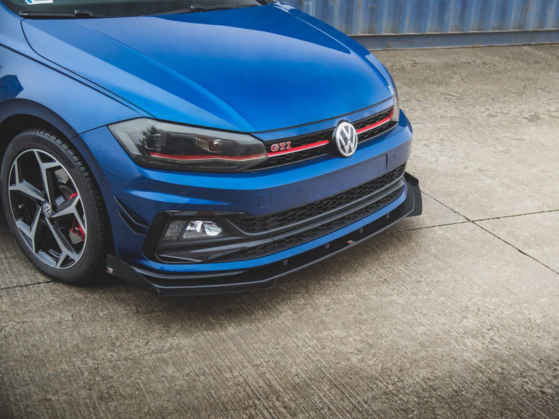Maxton Design Street PRO Front Splitter + Flaps VW Polo GTI Mk6