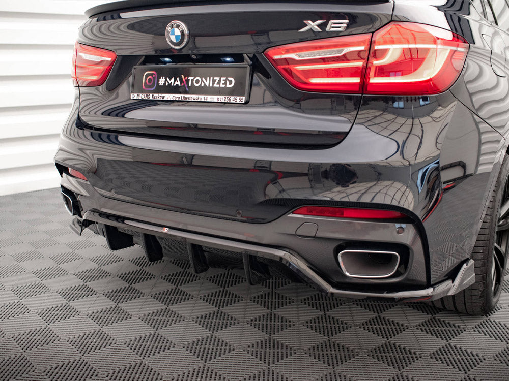 Maxton Design Central Rear Splitter (Vertical Bars) BMW X6 M Sport F16