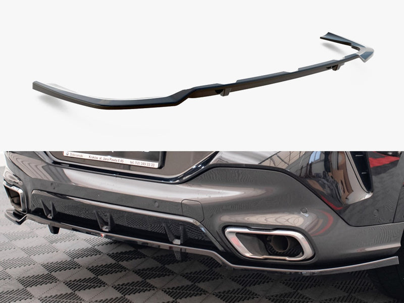 Maxton Design Central Rear Splitter (Vertical Bars) V.3 BMW X6 M-Pack G06