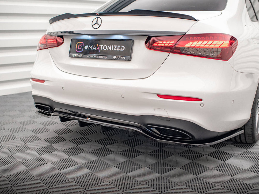 Maxton Design Rear Splitter (Vertical Bars) Mercedes E AMG-Line Sedan W213 Facelift
