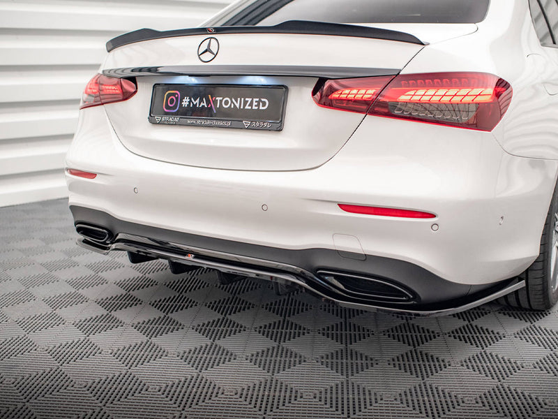 Maxton Design Rear Splitter (Vertical Bars) Mercedes E AMG-Line Sedan W213 Facelift