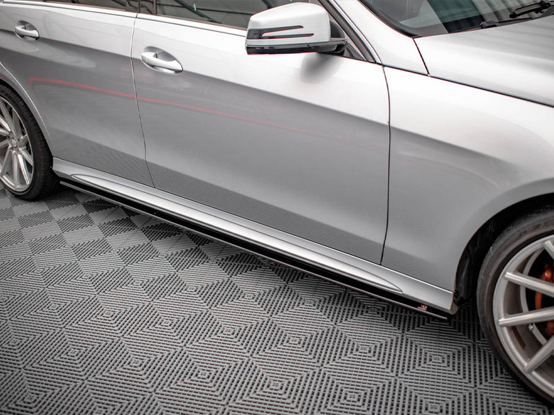 Maxton Design Side Skirts Diffusers Mercedes E63 AMG / AMG-Line Sedan W212 Facelift